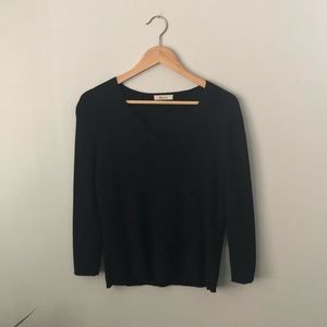 Black V-Neck Sweater